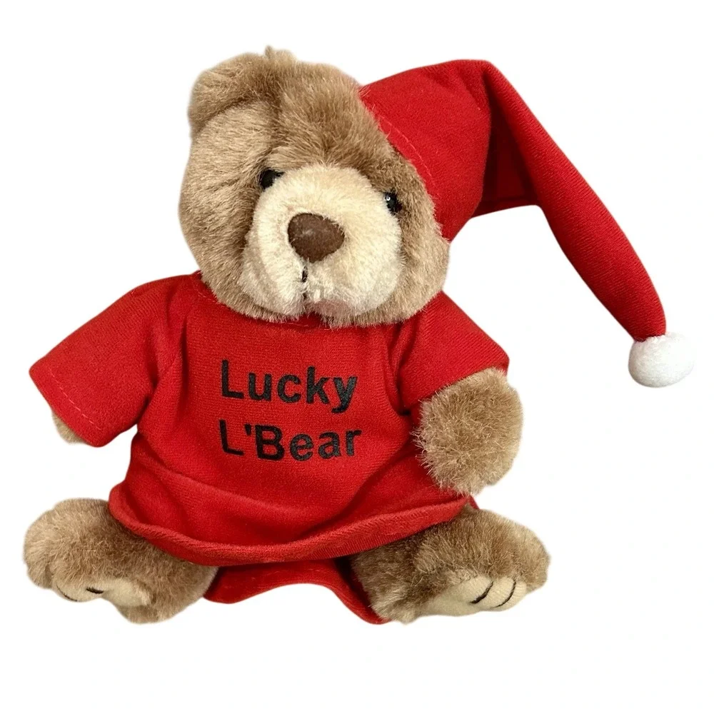 Brown Bear Plush Lucky Bear Red Shirt Soft Toy 6